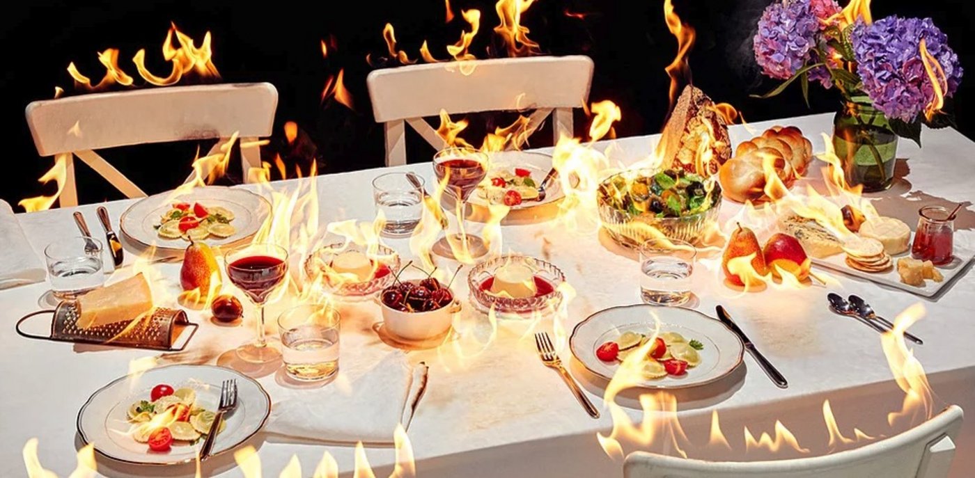 Bei der Aktion "All you can't eat" wurden verschiedene Lebensmittel in einem typisch schweizerischen Gericht ersetzt, da sie durch den Klimawandel in der Schweiz in Zukunft nicht mehr verfügbar sein könnten. (Bild allyoucanteat.ch)