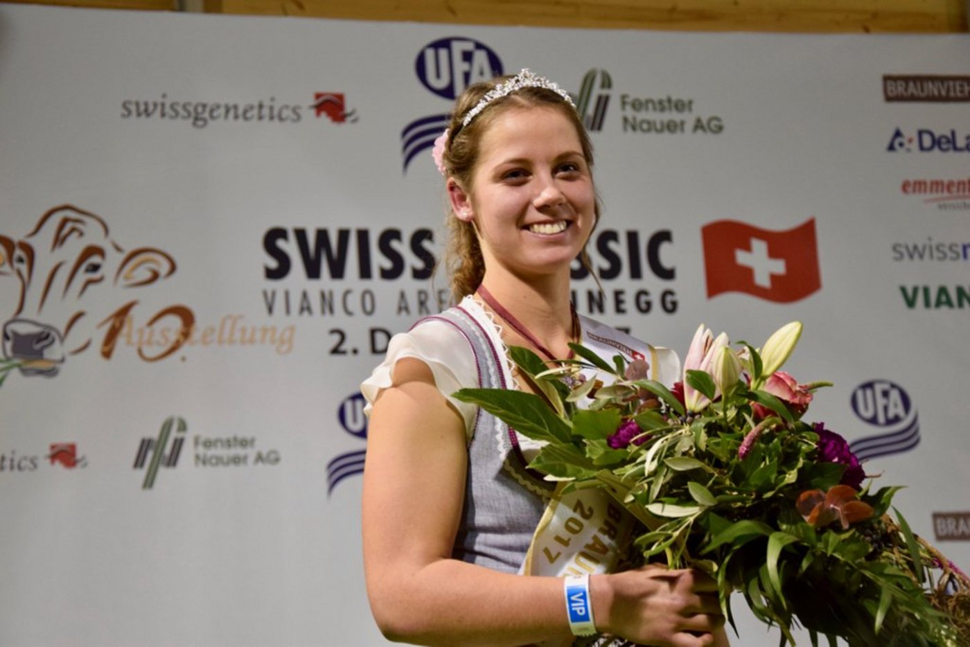 Patrizia Hobi aus Flums SG ist die neue Braunviehkönigin. (Bilder jba)