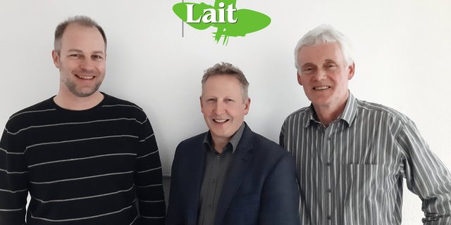 Sie leiteten die Geschicke von Profi‐Lait Pascal Python, stellvertretender Geschäftsführer und „antenne romande“, Markus Hausammann, Präsident und Franz Sutter, Geschäftsführer. (Bild zVg)