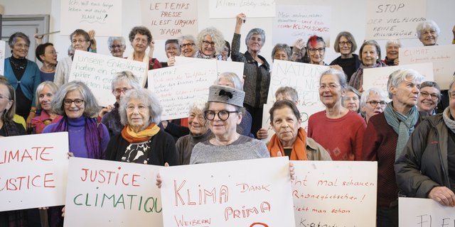 Vor allem ältere Frauen seien aus physiologischen Gründen einem viel höheren Risiko hitzebedingter Gesundheitsschäden ausgesetzt, sagen die Klimaseniorinnen.(Bild Klimaseniorinnen.ch)