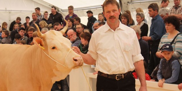 Die Simmentalerzüchter, wie hier Hans Gerber, Schangnau, werden am 22. März nicht an der Starparade aufmarschieren. (Bild sb)
