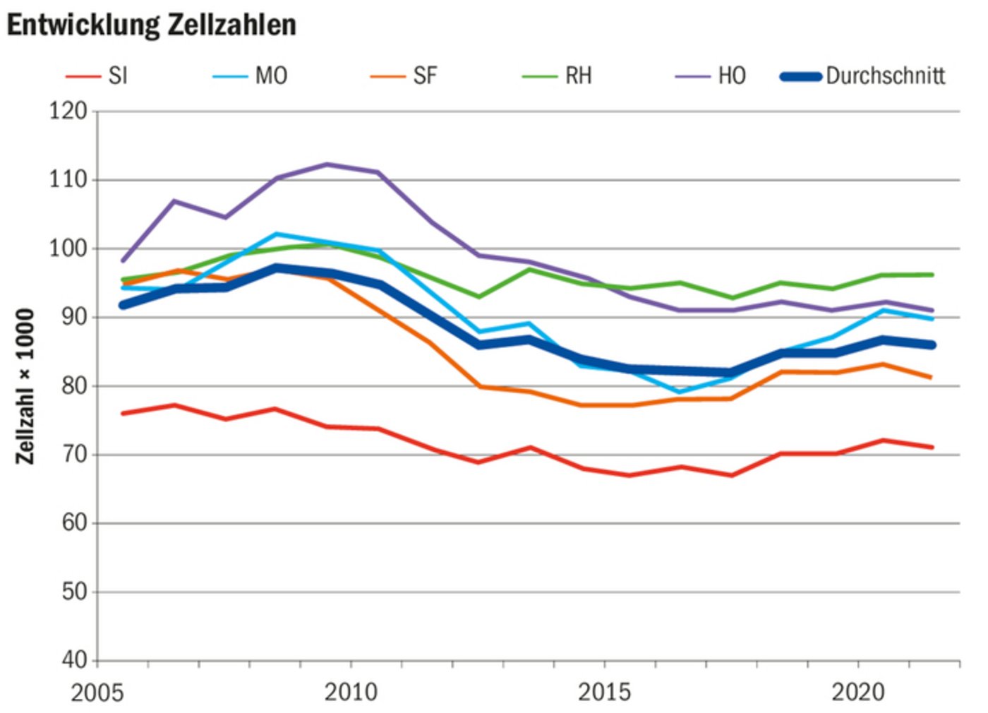 Die Zellzahlen der Kühe im grössten Zuchtverband entwickeln sich erfreulich. Nur die Rasse Red Holstein kann an den Erfolg ihrer «schwarzen Schwester» nicht anknüpfen. 