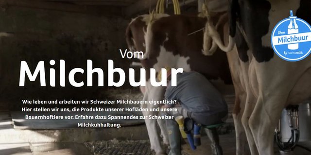 Die neue Milchbauer Plattform der Swissmilk. (Screenshot vommilchbuur.swissmilk.ch)