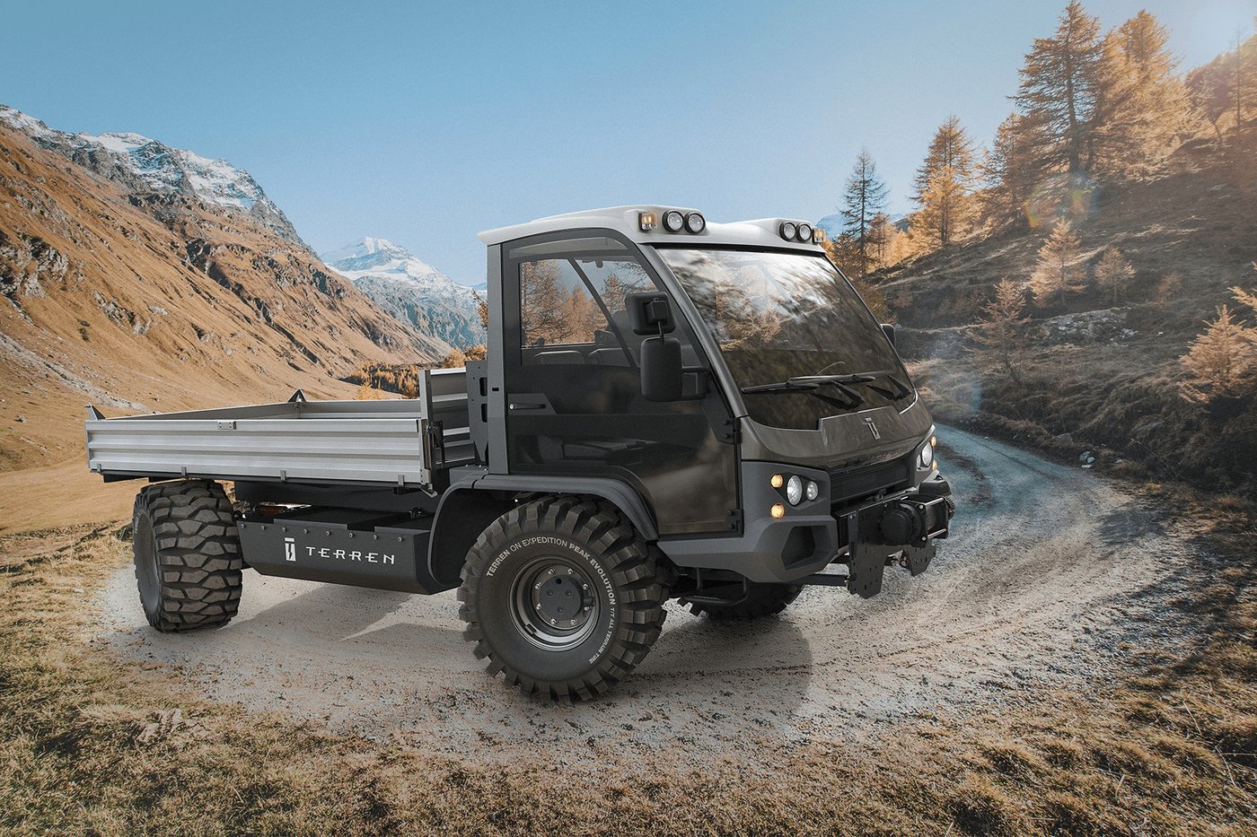 Der elektrisch angetriebene Terren soll in der Berglandschaft z. B. für den Transport von Heu, Milch und Holz eingesetzt werden können. (Bilder DDP-Innovation)