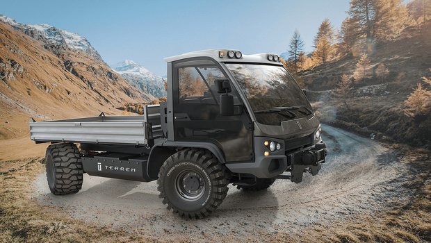 Der elektrisch angetriebene Terren soll in der Berglandschaft z. B. für den Transport von Heu, Milch und Holz eingesetzt werden können. (Bilder DDP-Innovation)