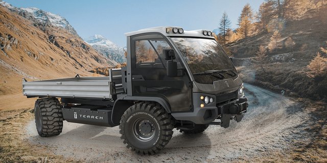 Der elektrisch angetriebene Terren soll in der Berglandschaft z. B. für den Transport von Heu, Milch und Holz eingesetzt werden können. (Bilder DDP-Innovation)