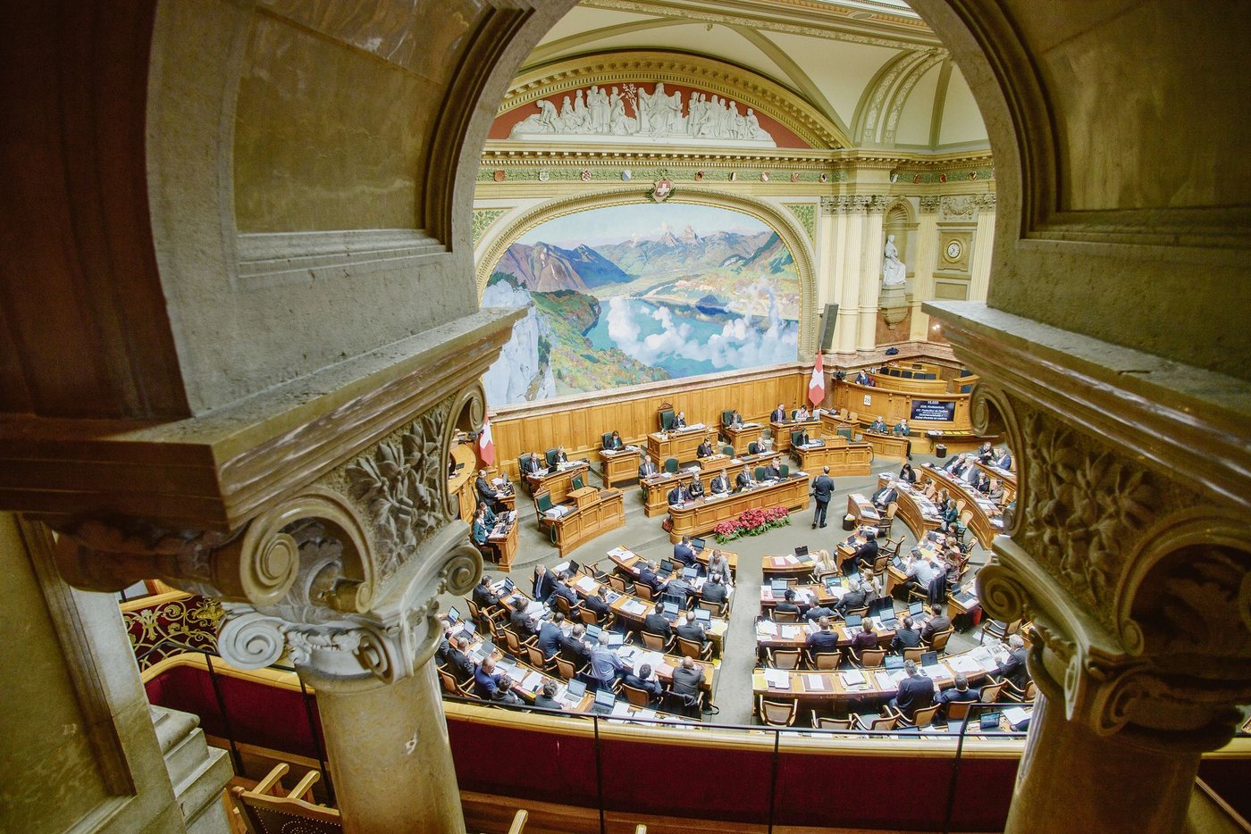 Im Ratssaal des Bundeshauses wird viel Zeit für die Landwirtschaft eingesetzt. Ganz oft mit gegensätzlichen Ansprüchen. (Bild Parlamentsdienste, 3003 Bern)