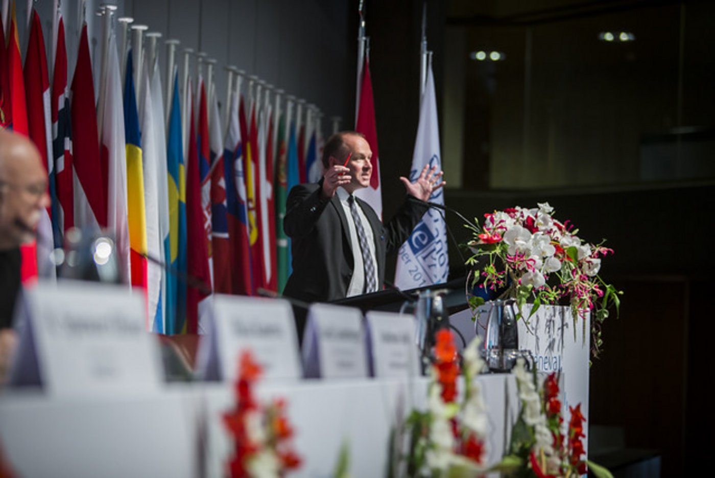 Andreas Aebi 2015 in Genf. Der Nationalrat ist Mitglied der Aussenpolitischen Kommission des Nationalrats und in dieser Funktion oft unterwegs. (Bild zVg)
