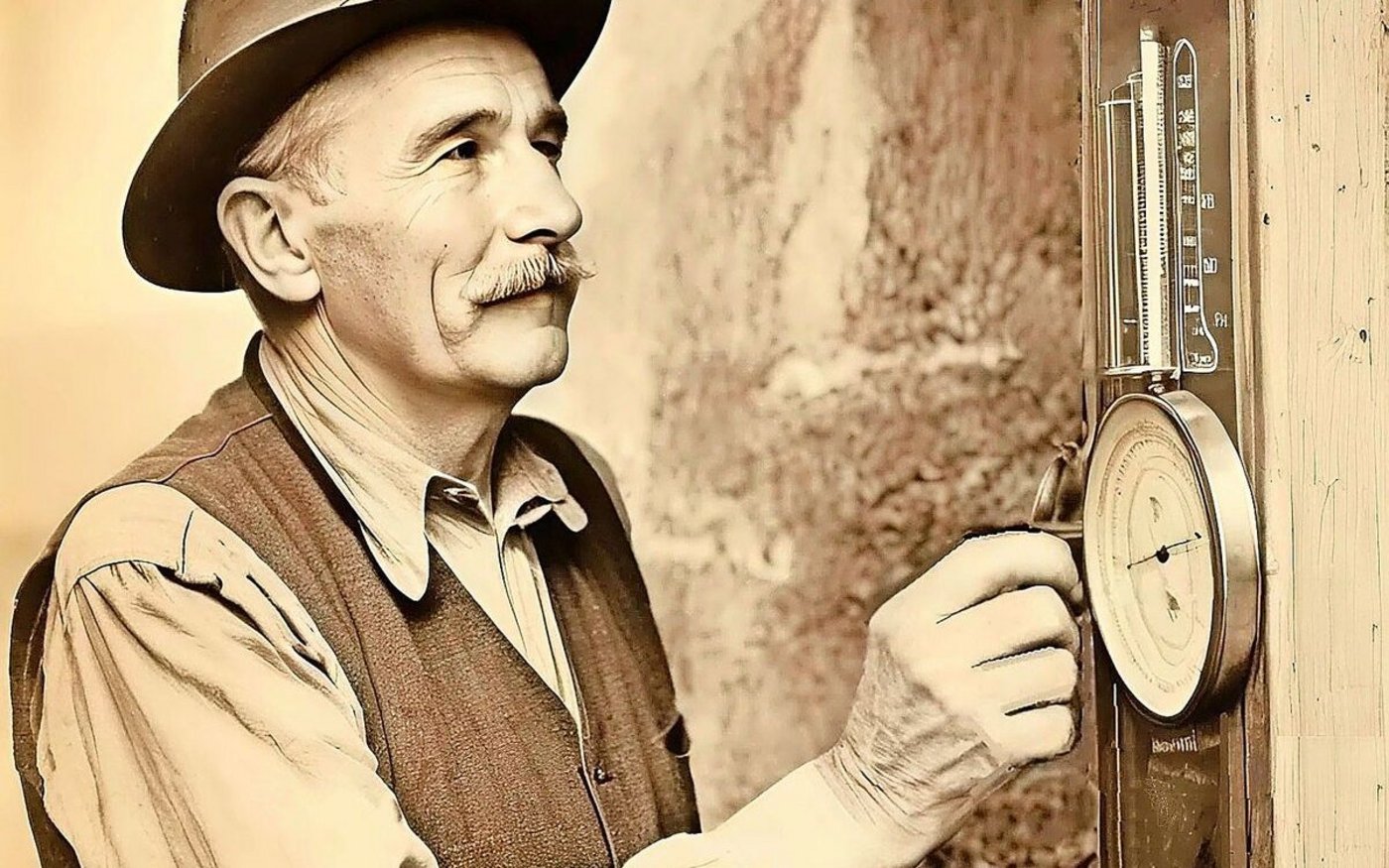 Früher hat man an das Barometer geklöpfelt, um sich zu vergewissern, dass es «schön und trocken» anzeigt, damit man mit der Heuet loslegen konnte.