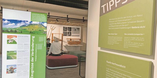 Die neue Ausstellung im Burgrain zeigt nicht nur heutige Probleme auf, sondern auch die laufenden Veränderungen in der Landwirtschaft und gibt Tipps für nachhaltigeren Konsum. (Bild Josef Scherer)