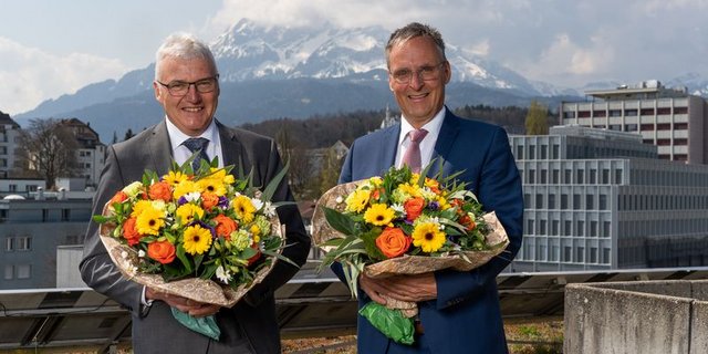 DDer abtretende und der neue Präsident: Thomas Oehen und Thomas Grüter (r.). (Bild ZMP)