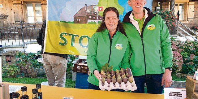 Stefan und Andrea Stocker präsentieren die letzten frischen Feigen und viele Produkte daraus. 