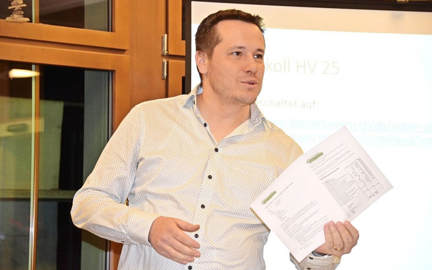 Thomas Steiner, Präsident des Bauernvereins Region Grauholz, führte am Dienstag zügig durch die Hauptversammlung. 