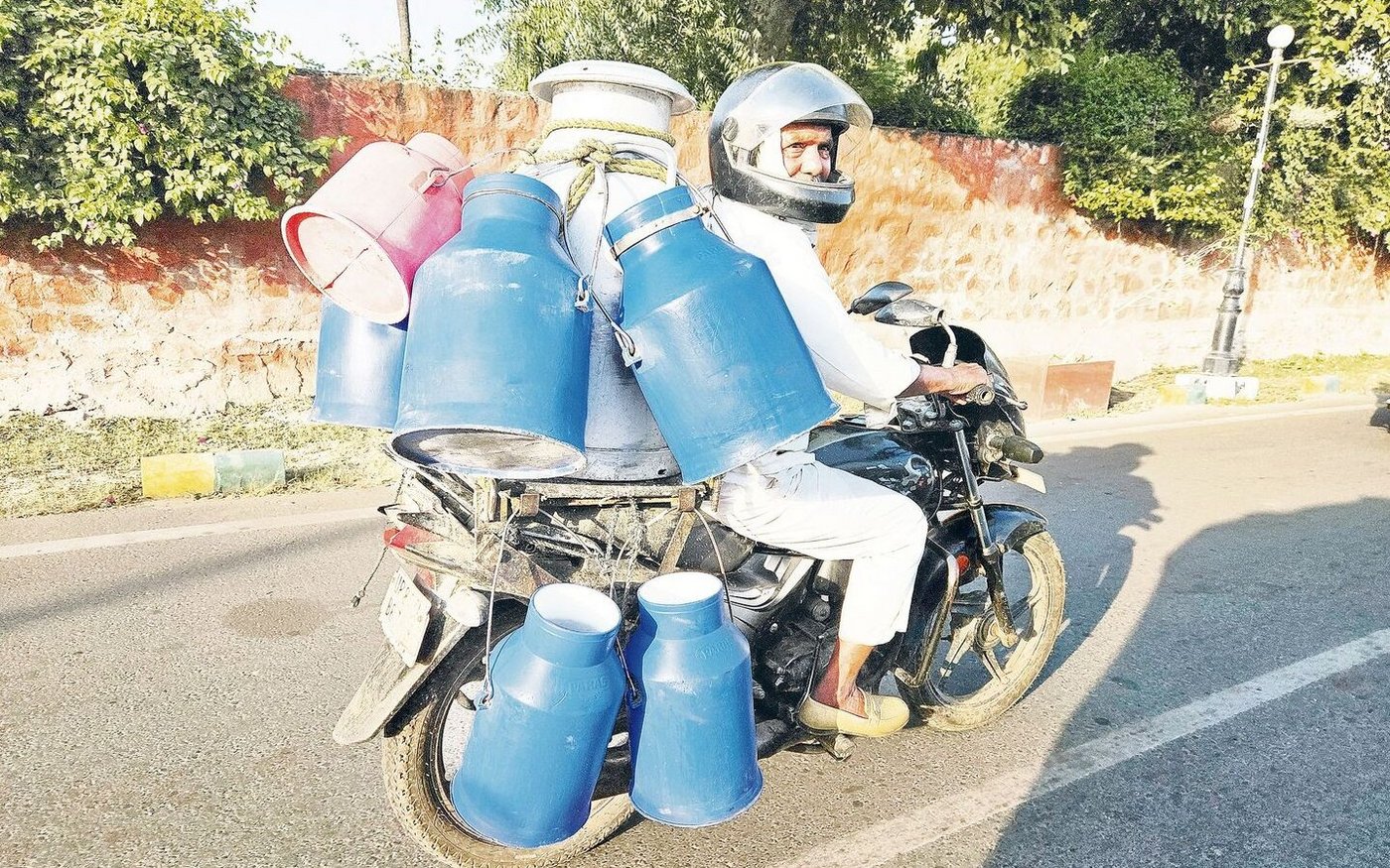 Indischer Milchtransport: Ein grosser Teil der Milch wird frisch vor Ort konsumiert. Indien hat aber auch einen hohen Bedarf an Käse.