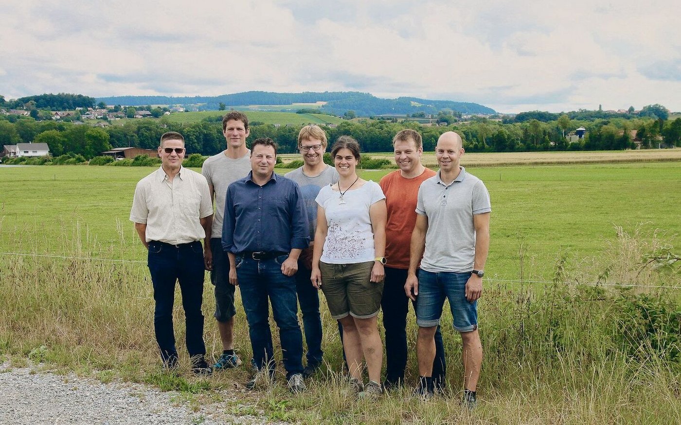 Der Vorstand mit Andreas Häberli, Matthias Städler, Marcel Wipfli, Adrian Stohler, Silvia Stohler-Rhyner, Andreas Elliker und Michael Schwarzenberger.