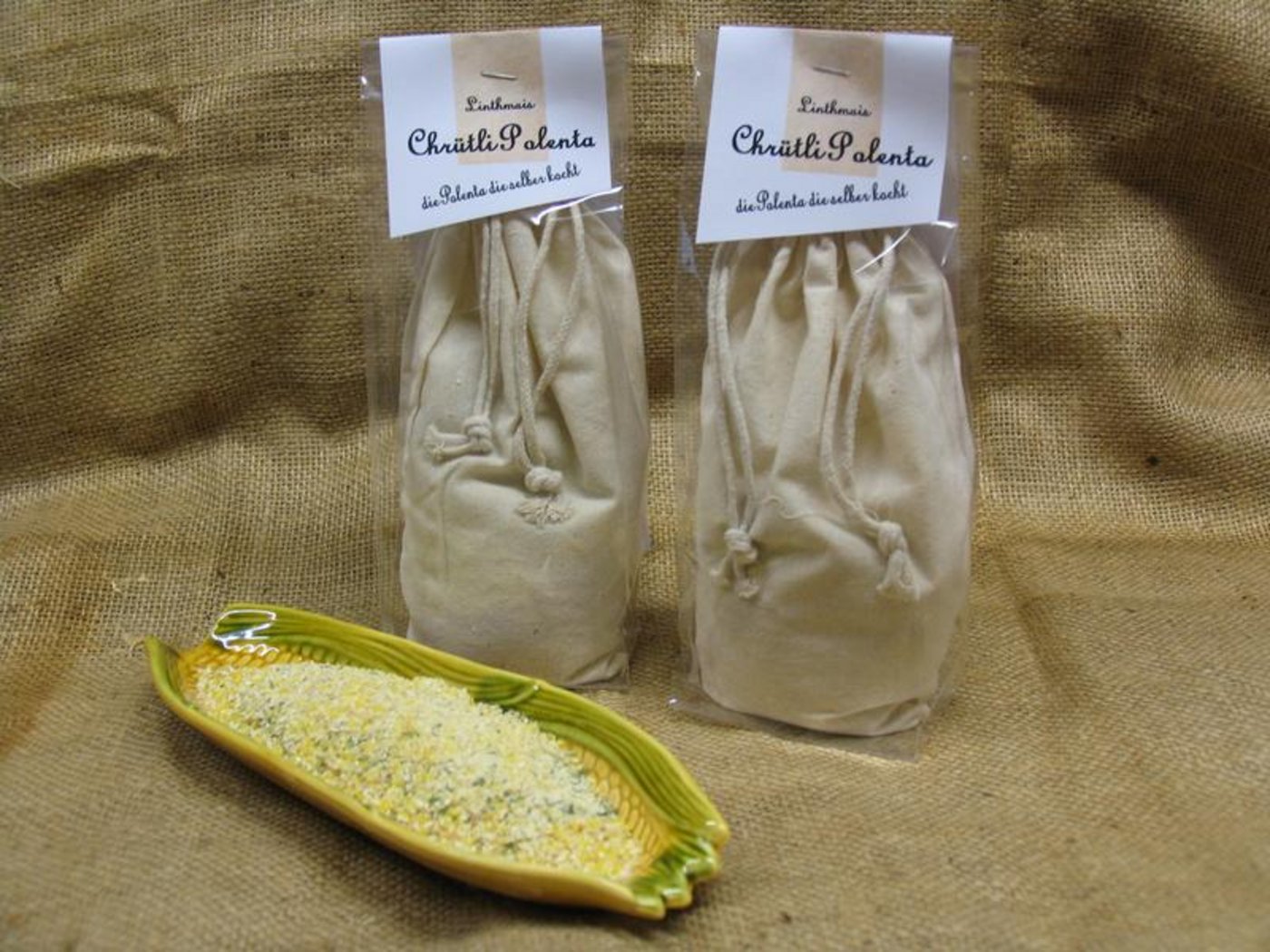 Die Idee für die preisgekrönte Chrütli-Polenta kam Christian Bruhin im Gespräch mit Kunden. (Bild linthmais.ch)