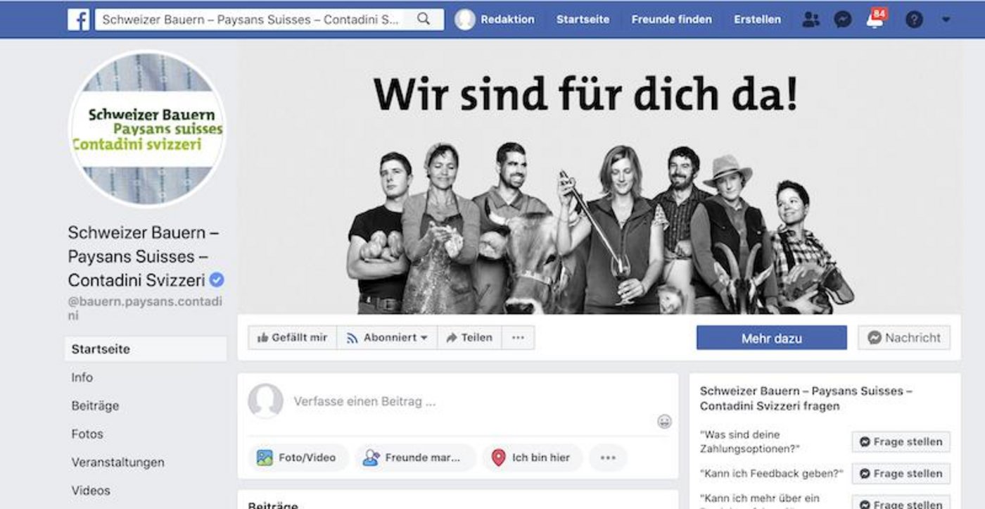 Die Bemühungen des SBV um Präsenz in den sozialen Medien scheinen Früchte zu tragen. (Bild Screenshot Facebook)