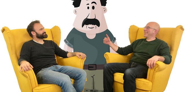 Dominique Dietiker (l.) und Hansruedi Schoch (r.) sind überzeugt, dass Albert sehr schnell lernen wird und den Landwirt(innen) nützliche Antworten liefern kann.  