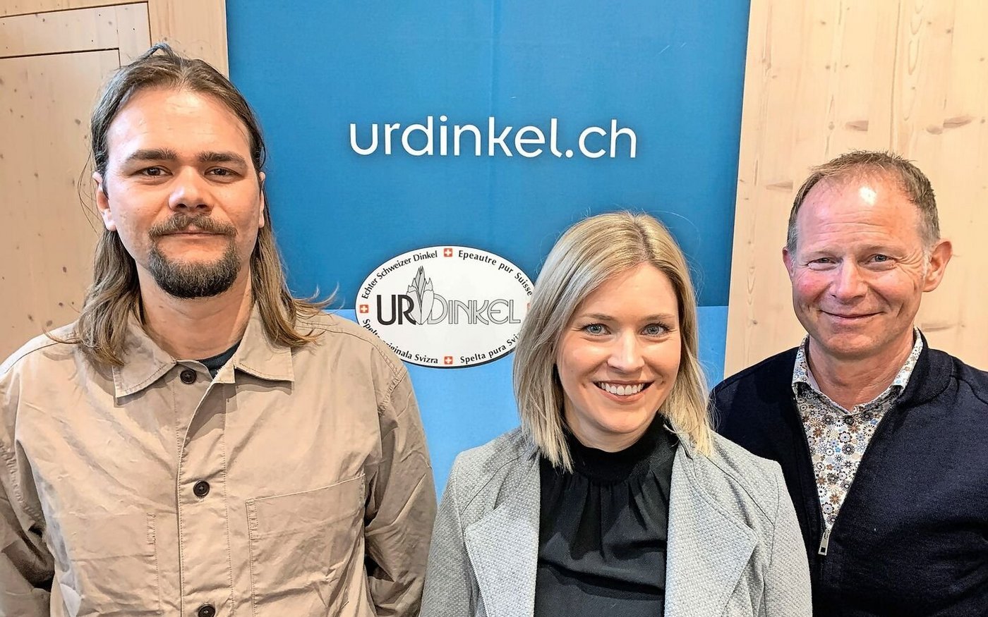 Das neue Vorstandsmitglied Christoph Häusermann, Präsidentin Simona Gisler und Geschäftsführer Thomas Kurth von der IG Dinkel (v.l.). 