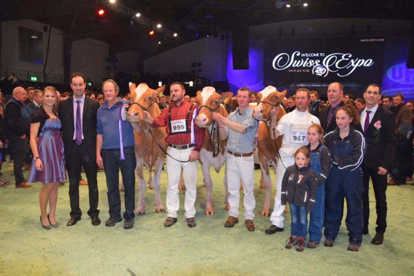 Senior Champion (links): Jowis Incas Flavia, Erich Zingre-Thomi, Grund bei Gstaad. Reserve Senior Champion (Mitte) wurde GS Alliance Alando Jodie-Red, Edwin und Matthias Steiner, Wilen bei Wollerau. Und Mention Honorable Bopis Talent Lotanie (rechts), Ass. Oberson-Pasquier & Savary Nicolas, Maules. (Bilder Peter Fankhauser)