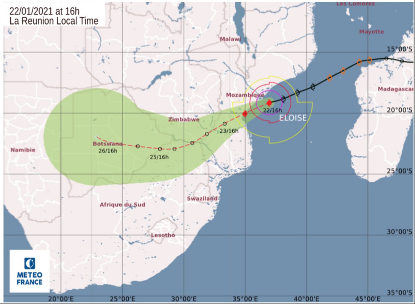 So bahnte sich der Zyklon Eloise an. (Bild World Meteorological Organization)