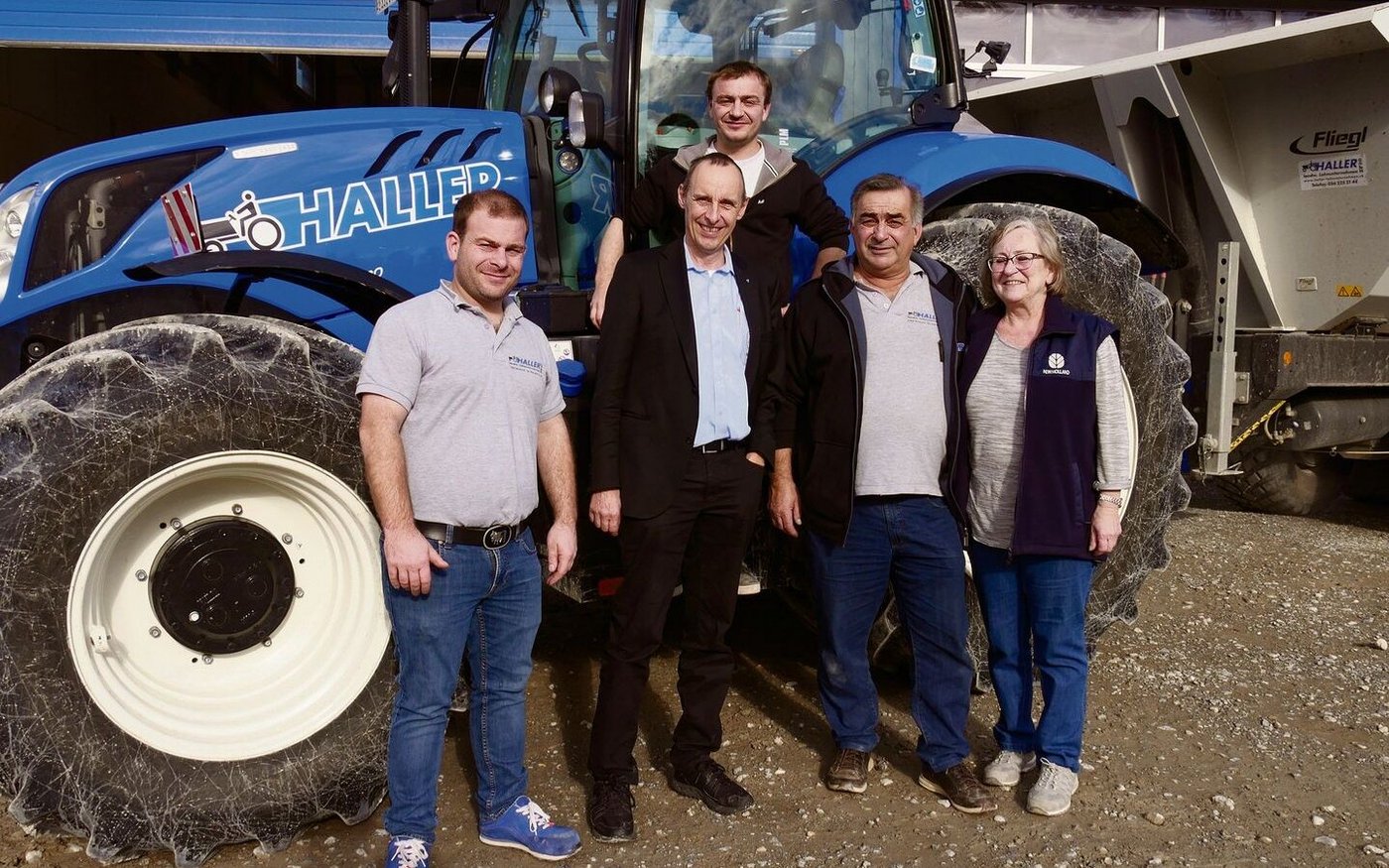 Thomas Haller, Pascal Furer, Adrian, Rolf und Monika Haller (v. l.).