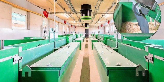 Die ATX-Wärmeleitfunktion ist Teil des Eco-Ferkelnests. Mittels eines Handgriffs kann die Wärme aus dem Ferkelnest in die Bucht gelenkt werden.