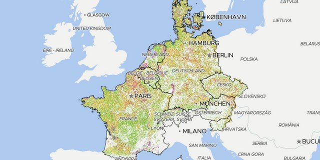 Die «Nimbo»-Karte macht Anbauflächen-Daten aus 11 europäischen Ländern mit hohem Detailgrad kostenlos zugänglich. (Bilder Screenshots agri.nimbo.earth) 