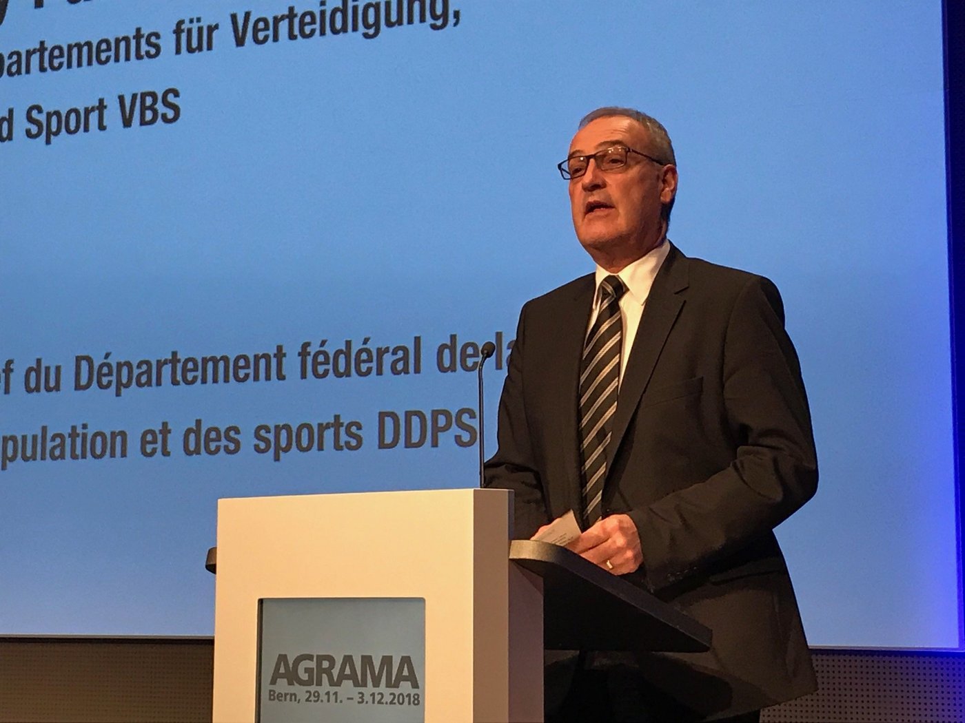 "Der Weg wird lang und steinig": Guy Parmelin an der Agrama-Eröffnung. (Bild akr)