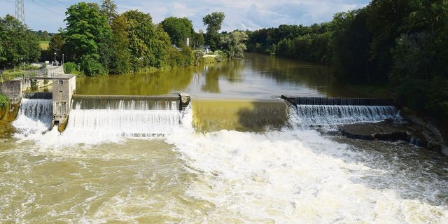 Die Thur unterhalb von Weinfelden.