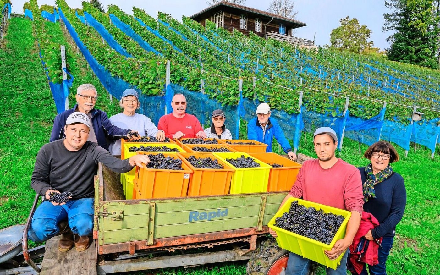 Die Mitarbeit der Freiwilligen wird nach Abschluss der Saison mit einem Zusammensitzen, gutem Essen und Wein zelebriert.