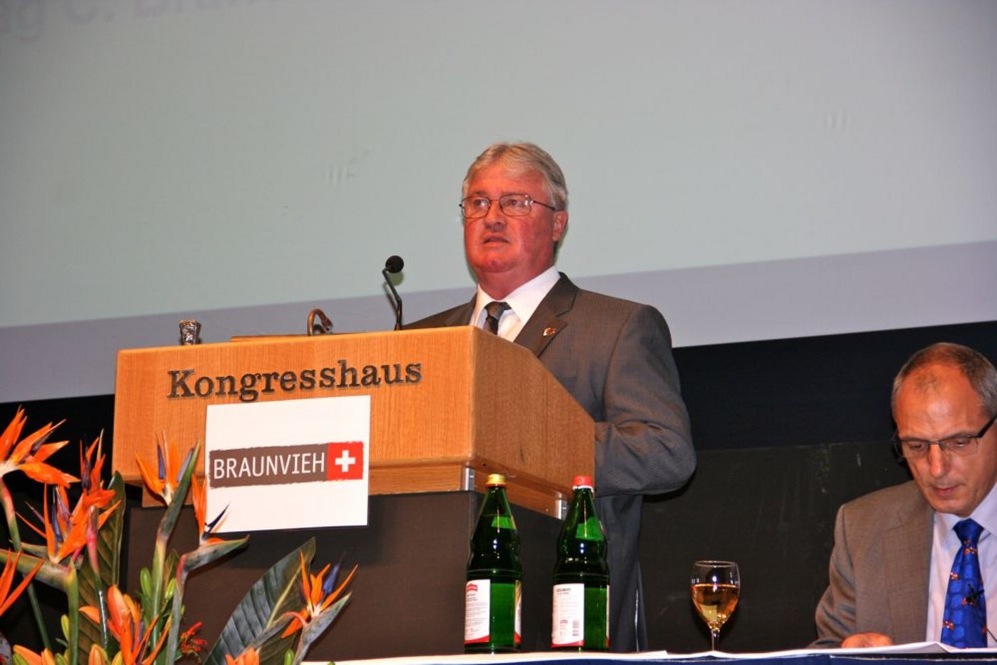 Die Schweiz sei das Mutterland der Viehschauen, sagte Präsident Markus Zemp anlässlich der Delegierten versammlung von Braunvieh Schweiz. (Bild: Anton Haas)