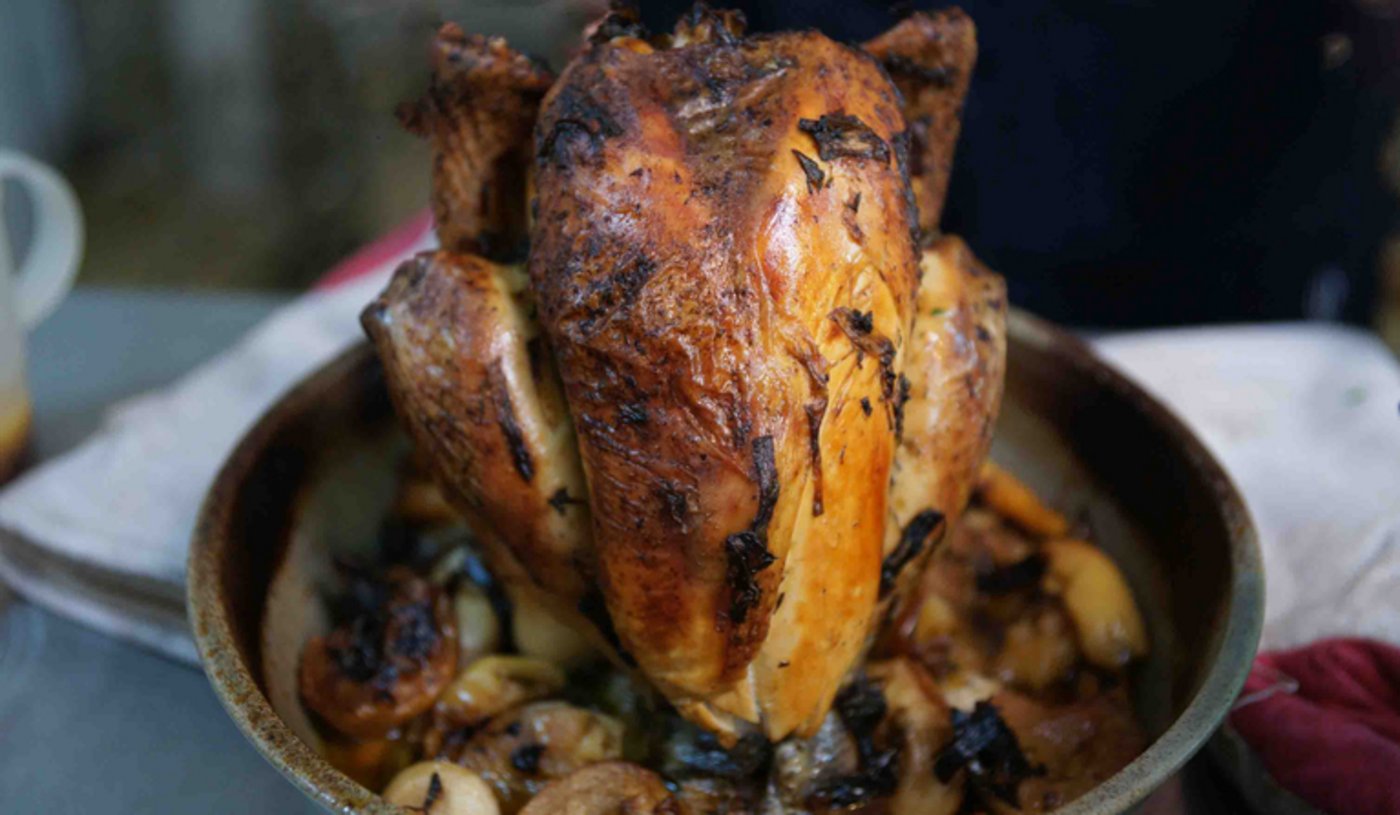 Poulet (Marsillon) mit Quitten. (Union des paysannes et femmes rurales genevoises)