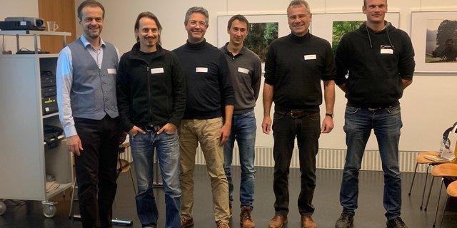 V.l.: Daniel Bärtschi, Adrian Reutimann, Alex von Hettlingen, Martin Frei, Ralph Hablützel, Stefan Brunner. Abwesend: Piera Waibel und Dominik Binder. (Bild zVg)