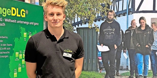 Der Landwirt und Agronom Wilken Brunkhorst spricht am Stand der Jungen DLG von Herausforderungen, die jenen in der Schweiz ähneln.