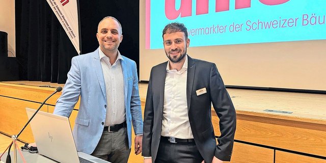 Suisag-Geschäftsführer Matteo Aepli (l.) befürchtet, dass die Zuchtbeiträge sinken werden. Der Anicom-Regionalverantwortliche Julius Jordi (r.) sorgt sich um den Fleischkonsum.