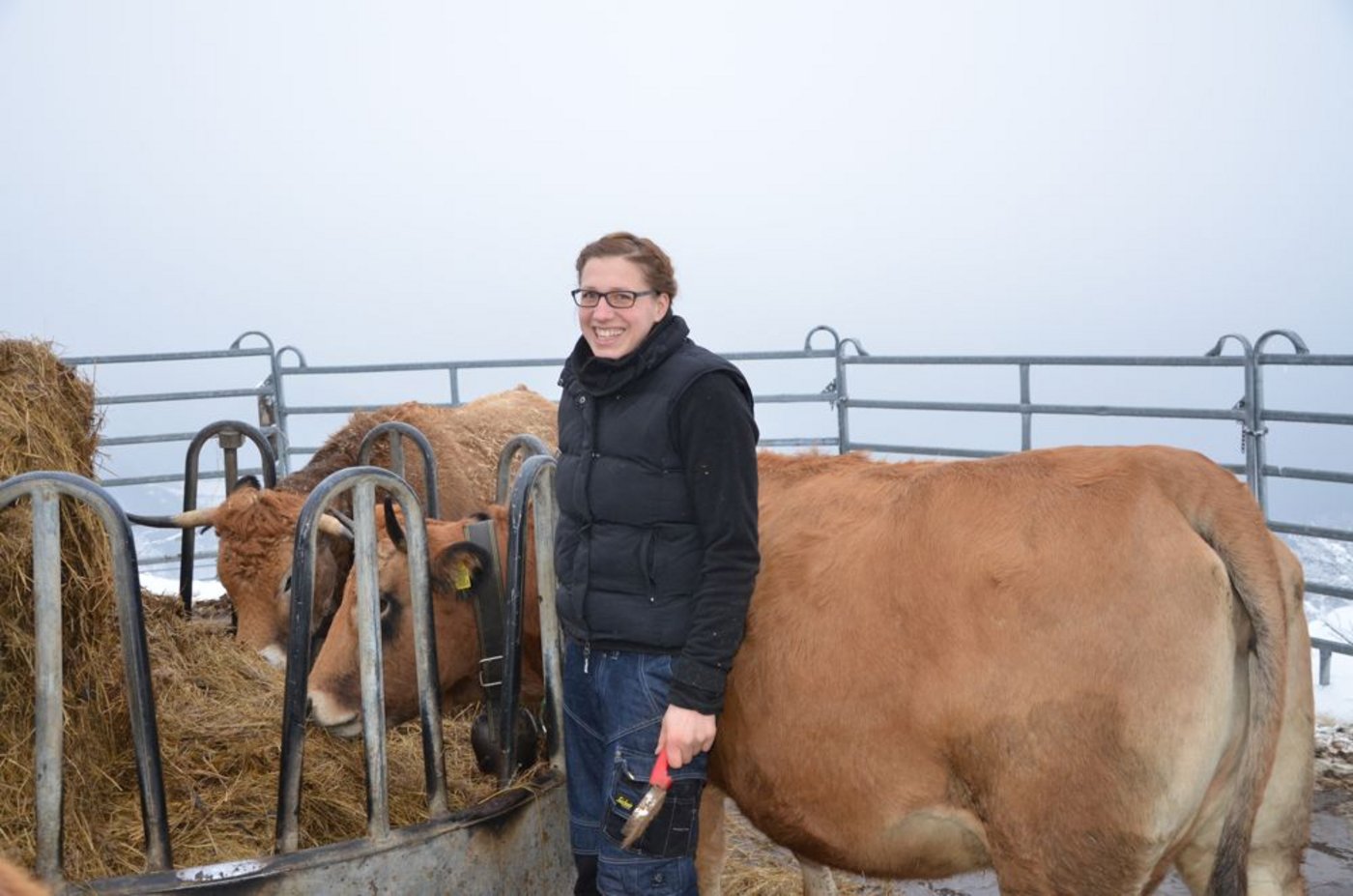 Rebekka Strub hat sich für die Nachholbildung entschieden. Während den drei Ausbildungsjahren arbeitet sie auf dem elterlichen Pachtbetrieb mit. (Bild Aline Küenzi)