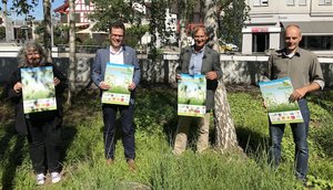 Mehr Geld und eine Strategie für die Biodiversität im Thurgau Vertreter des Initiativkomitees (v.l.n.r.): Gaby Zimmermann, Dominik Diezi, Kurt Egger und Peter Schweizer. (Bild zVg)