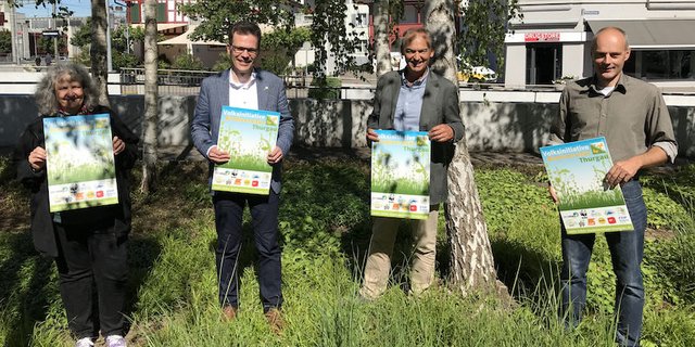 Vertreter des Initiativkomitees (v.l.n.r.): Gaby Zimmermann, Dominik Diezi, Kurt Egger und Peter Schweizer. (Bild zVg)