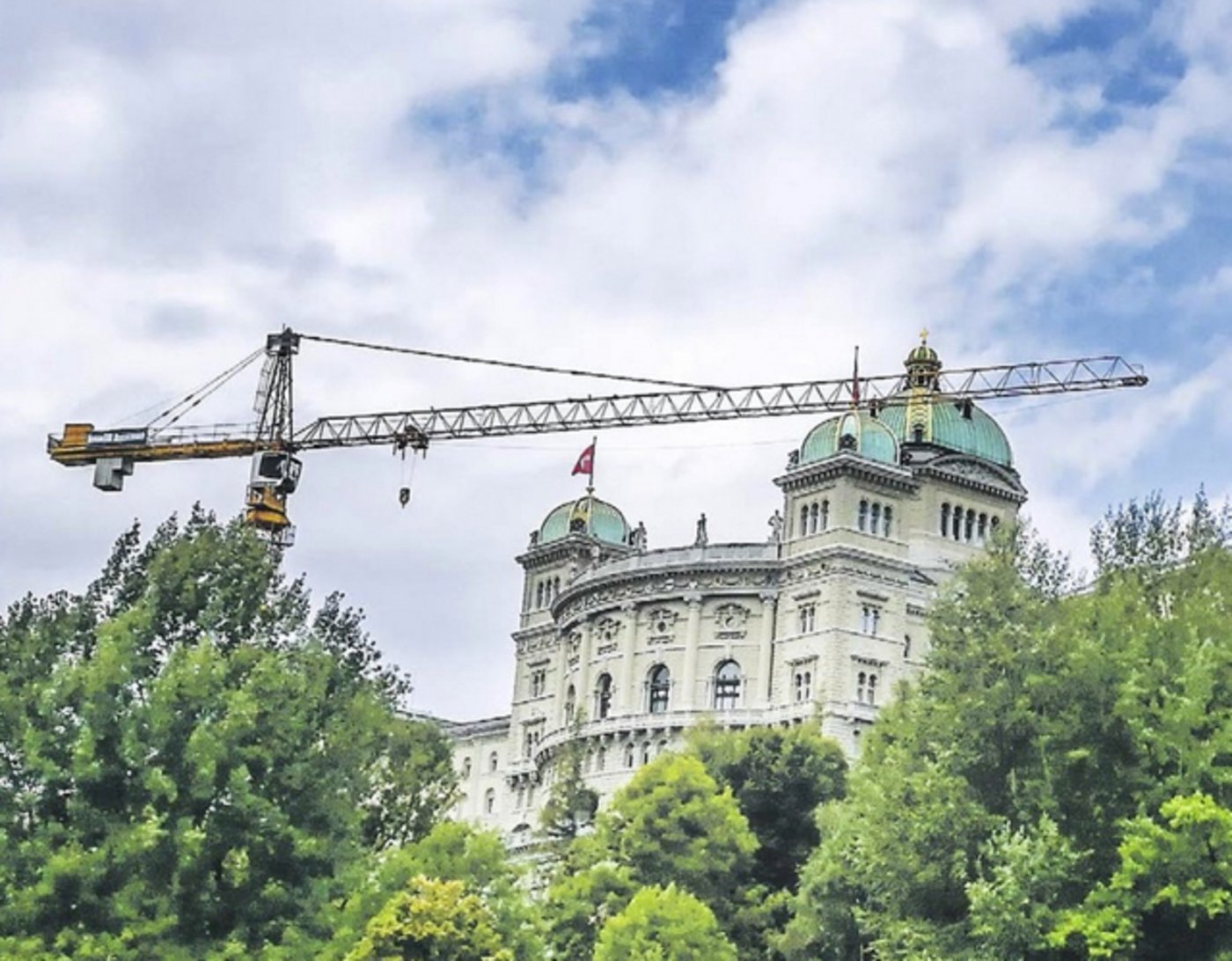  Im Sommer 2017 wurde rund um das Bundeshaus gebaut. Die Bauarbeiten dort sind mittlerweile beendet. Dafür beginnt jetzt der Kampf um die nächste Agrarreform. (Bild hja)