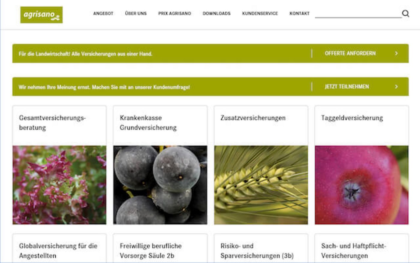 Die Agrisano bleibt sich treu, zeigt sich aber in neuer Aufmachung. (Bild zVg)