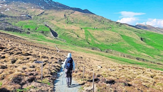 Auf den Alpen sind viele Kilometer Zäune zu erstellen. Hier auf der Alp Oberst im Val Schons.