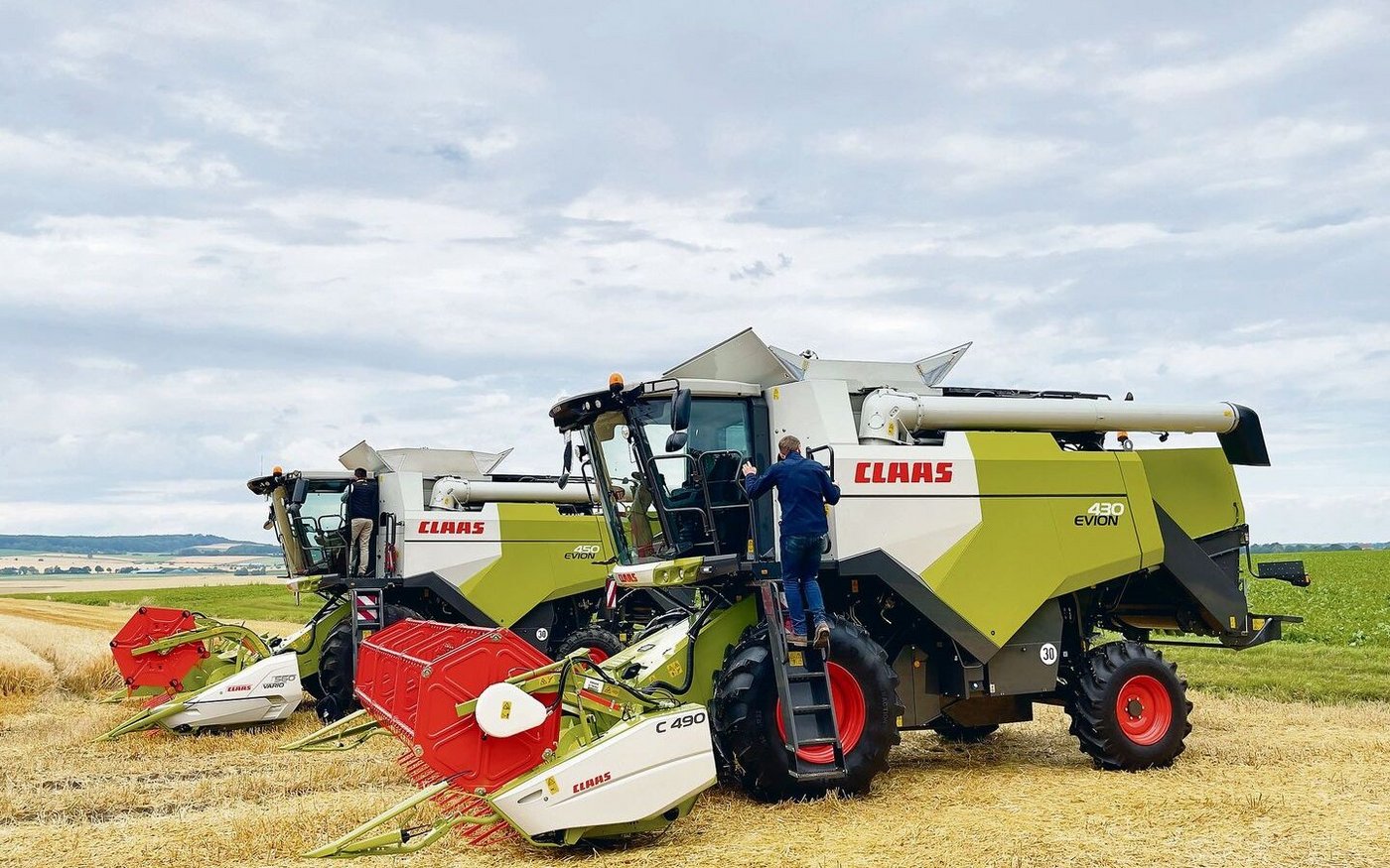 Die neuen Fünfschüttler-Mähdrescher der Evion-Baureihe – hier der Claas Evion 450 – ergänzen das Claas-Mähdrescher-Programm unterhalb der (für die Schweiz oft zu) grossen Trion- und Lexion-Baureihen.