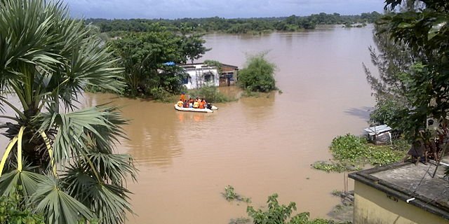 Im Süden Indiens regnet es unverhältnismässig stark; was Überschwemmungen und Erdrutsche zur Folge hat. (Symbolbild Wikimedia)