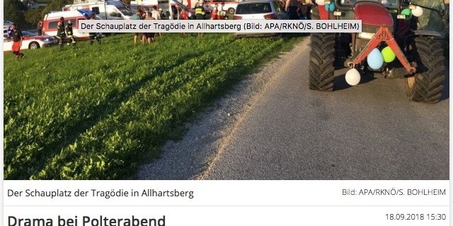 So berichtet die «Kronenzeitung» über den tragischen Unfall. (Bild Screenshot krone.at)