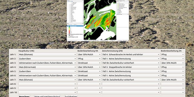 Das Erosionsrisiko kann nun für jede Parzelle grafisch dargestellt werden. (Bild Agroscope)