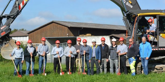 Die Führungscrew des Neubaus in Mülligen. (Bild Swissgenetics)