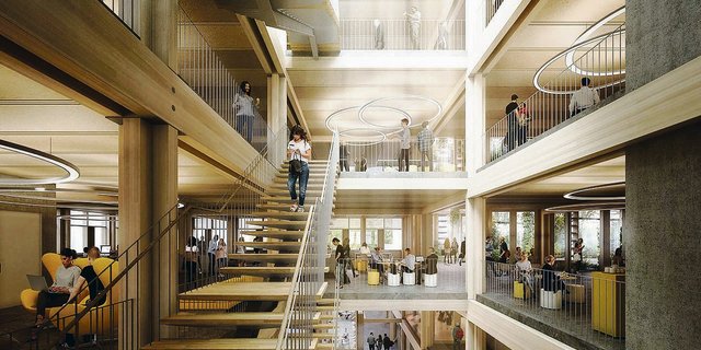 Die Fagus Suisse ist ein Schweizer Laubholzwerk. Sie  stellt im Jura hoch belastbare Träger und Balken her.(Bild Fagus Suisse AG)