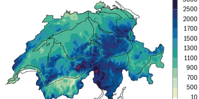 Die Niederschläge 2019 waren je nach Region sehr unterschiedlich.(Bild Bafu)