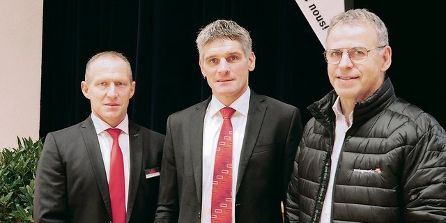 Die Referenten der Anicom-Regionaltagung in der Ostschweiz (v. l. n. r.): Hanspeter Geisser, Leiter der Region Ostschweiz; Walter Mock, Präsident des Regionalausschusses Ostschweiz sowie Christoph Böbner, Geschäftsführer von Swissgenetics.(Bild Christian Weber)